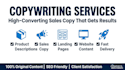 write high converting product descriptions and sales copy