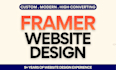 design modern framer website, framer website design