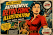 create authentic retro comic illustration