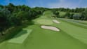 create realistic  3d golf course, golf resort with landscape design
