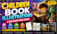 create childrens picture book illustrations and KDP ready book design