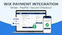 integrate wix payment gateway stripe paypal and secure checkout