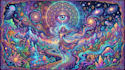 do amazing psychedelic and trippy illustration