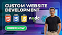 do custom website development as full stack developer