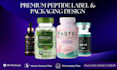 do premium label design, supplement label, peptide label, and vial label design