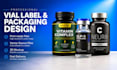 do premium vial label design, peptide label, vial label, peptide vial label