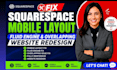 fix squarespace mobile layout fluid engine overlapping website redesign