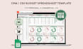 design custom CRM CSV budget spreadsheet template KPI dashboard in google sheets