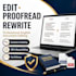 edit, proofread and rewrite your english document