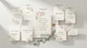 design editable canva wedding invitation suites,event signage,stationery