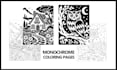 create custom monochrome coloring pages or book for amazon KDP etsy