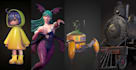 do hardsurface modelling and character modelling