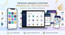 design unique custom minimalist vector icons