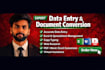 do accurate data entry, data collection