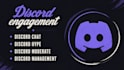 be your discord community manager and chat moderator