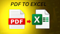 convert PDF invoices and receipts to excel
