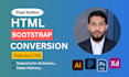 convert figma to html, PSD to html responsive website by bootstrap, tailwind CSS