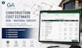 construction cost estimation, boq and quantity takeoff