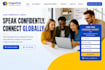 design wix language school website, esl lessons website, translation services