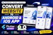 convert your website into an android and ios app using flutter