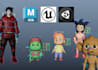 rig 3d character in maya  for unreal, unity or animation