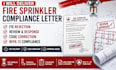 deliver fire sprinkler compliance letter fix rejection review code correction