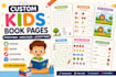 do custom kids activity book, kdp worksheets, coloring pages