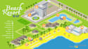 create hotel and resort maps, hiking route and treasure map illustrations
