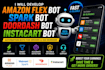develop instacart bot, spark driver bot, amazon flex bot and batch grabber bot