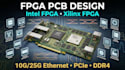design fpga pcb, intel fpga, 10g 25g ethernet, telecom hardware, pcie ddr4