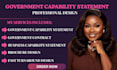 design government capability statement business capability statement