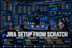 set up jira from scratch for software teams scrum and kanban projects