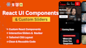 build custom react UI components, sliders, and modular web elements