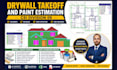 do drywall takeoff and paint estimation csi division 09