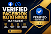 create verified facebook business manager, bm and ads account setup