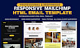 responsive mailchimp html email template, editable mailchimp email newsletter