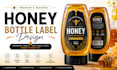design premium honey bottle label for your brand