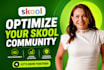 do skool community engagement strategy, online skool member retention manager