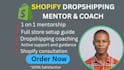 be your shopify dropshipping mentor, coach and consultant