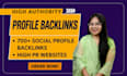 build 700 social profile backlinks for brand creation