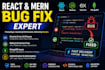 fix reactjs nodejs and mern stack bugs