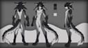 create a professional character reference sheet for vtuber, oc or furry
