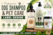 design premium dog shampoo, pet care label design