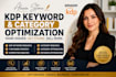 optimize  amazon KDP keywords and categories for  higher book  visibility