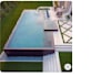 create a 3d swimming pool design with lighting and spillover details