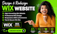 build wix website design redesign wix website wix SEO wix website development