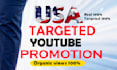do youtube video promotion in USA