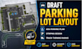 draft parking lot layout, ada parking plan, striping design truck turning radius