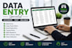do expert data entry, copy paste, and web research work