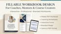 create a professional fill able coaching workbook with interactive PDF